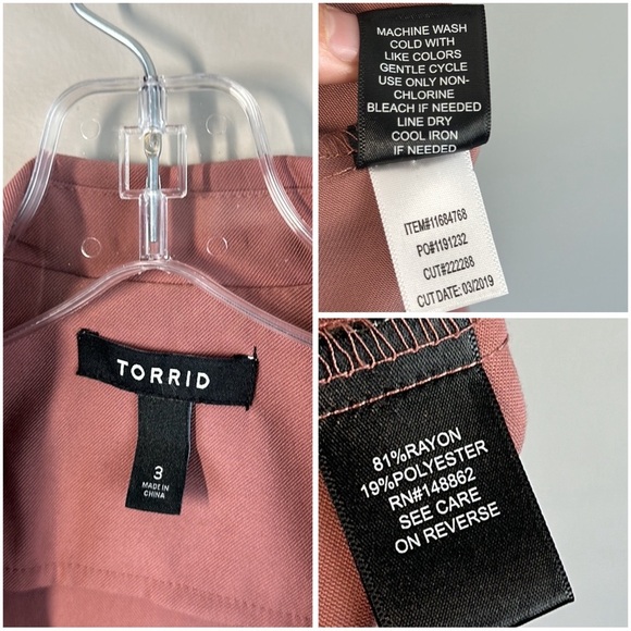 Torrid Mauve Pink Open Front Twill Jacket Size 3X - Picture 10 of 16